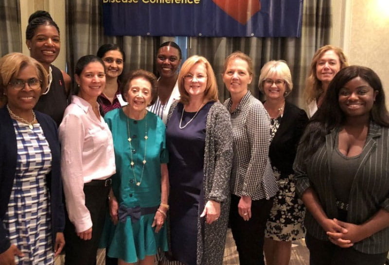 Dr. Nanette Wenger (front row, second from left) with attendees of the Women in Cardiology annual teaching course. (Photo courtesy of Dr. Gina Lundberg)