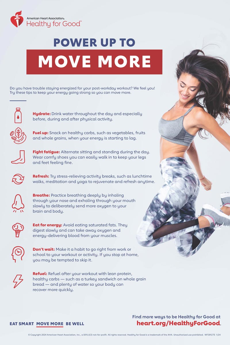 How To Get Energy When You re Too Tired To Workout Infographic Go Red 