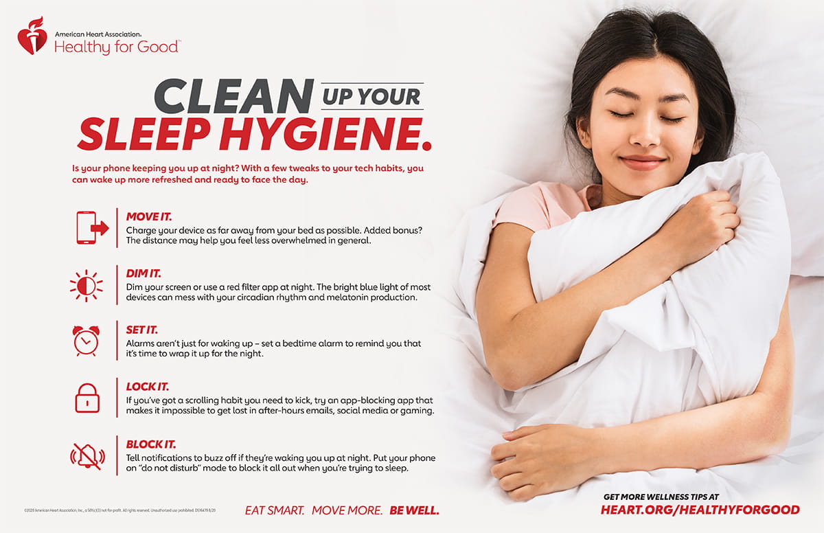 How to Sleep Better Infographic | Go Red for Women