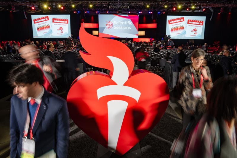 International AHA meetings including the annual Scientific Sessions illuminate the latest findings in heart and brain health for professional audiences. (Photo by American Heart Association/Zach Boyden-Holmes)