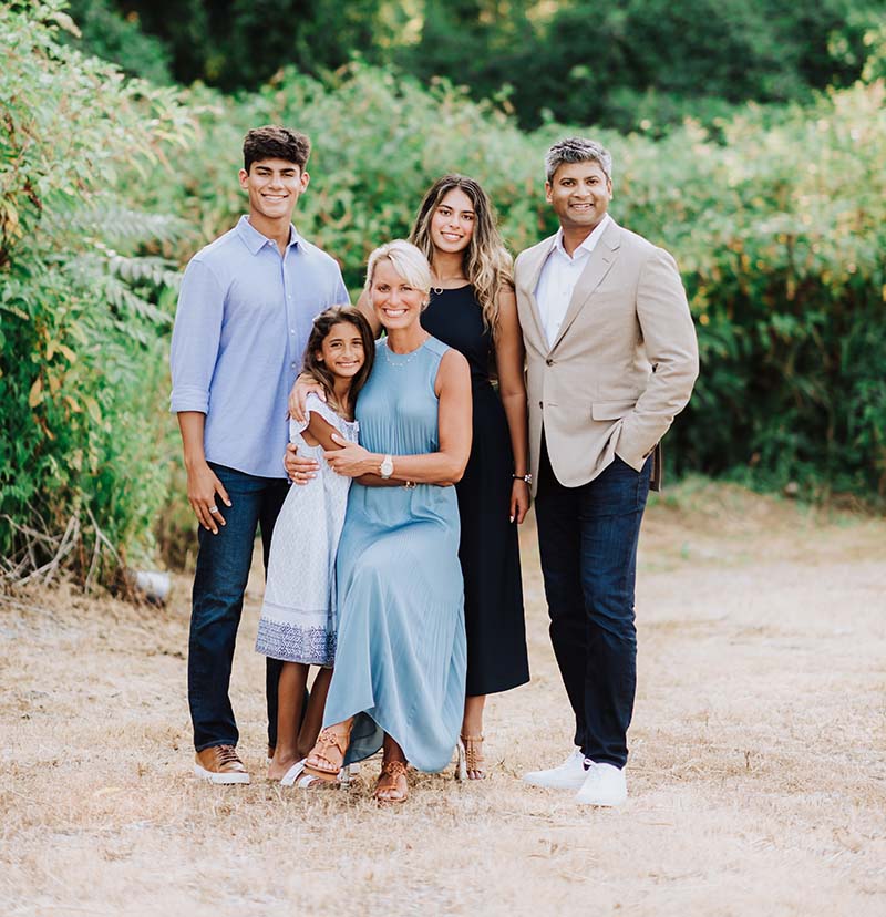 Jason Zachariah (right) with his family Ean, Lilly, Laura and Hailey (Photo courtesy of the Zachariah family)