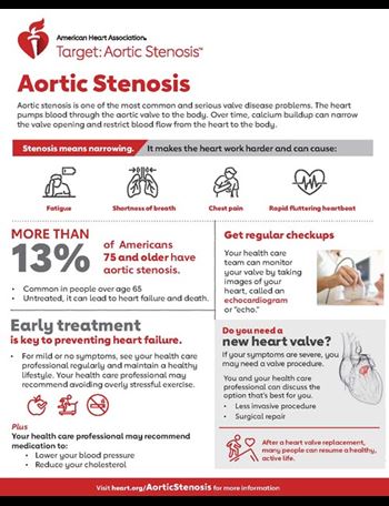 imagen de la hoja informativa de estenosis valvular