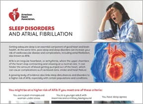 Sleep Disorders and Atrial Fibrillation fact sheet