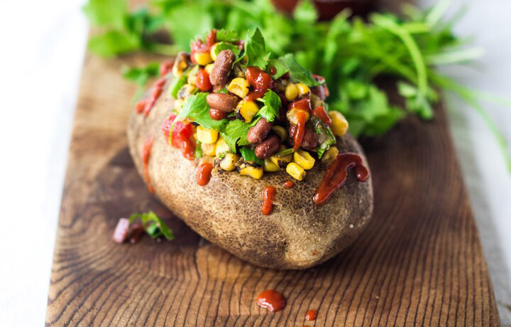 Baked Potato with Roasted Corn and Black Bean Relish | Go Red for Women