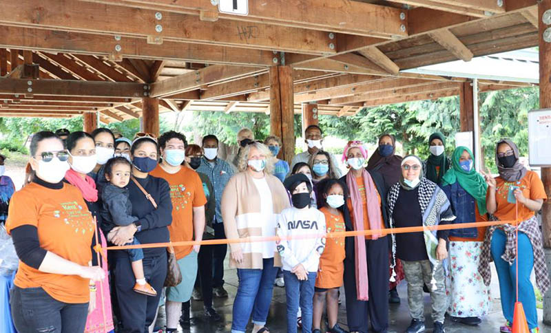 Farmers and supporters at the opening of the East Hill Farmers Market in June 2021. (Photo courtesy of Living Well Kent)