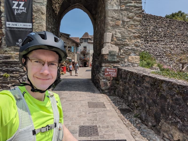 Dr. Philip Gable recently biked across France. (Photo courtesy of Philip Gable)