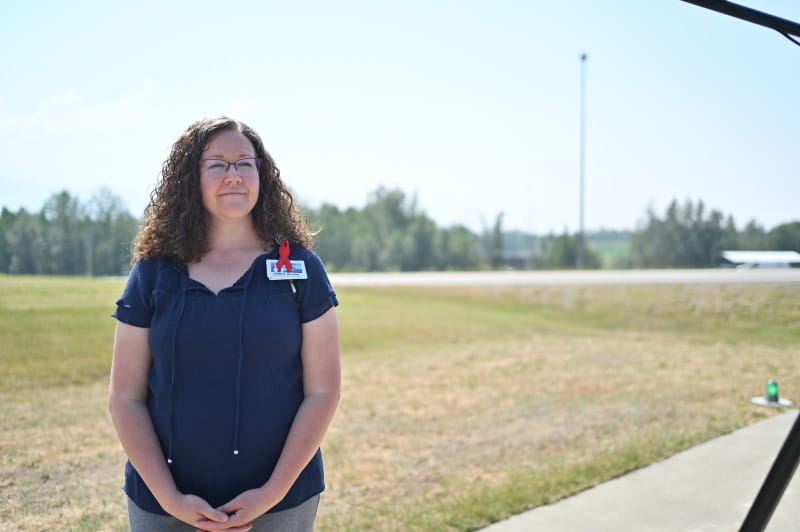 Amber Simonetti is a care coordinator at a hospital in Palmer, Alaska, a city about 45 minutes northeast of Anchorage. (Photo by Walter Johnson Jr./American Heart Association)