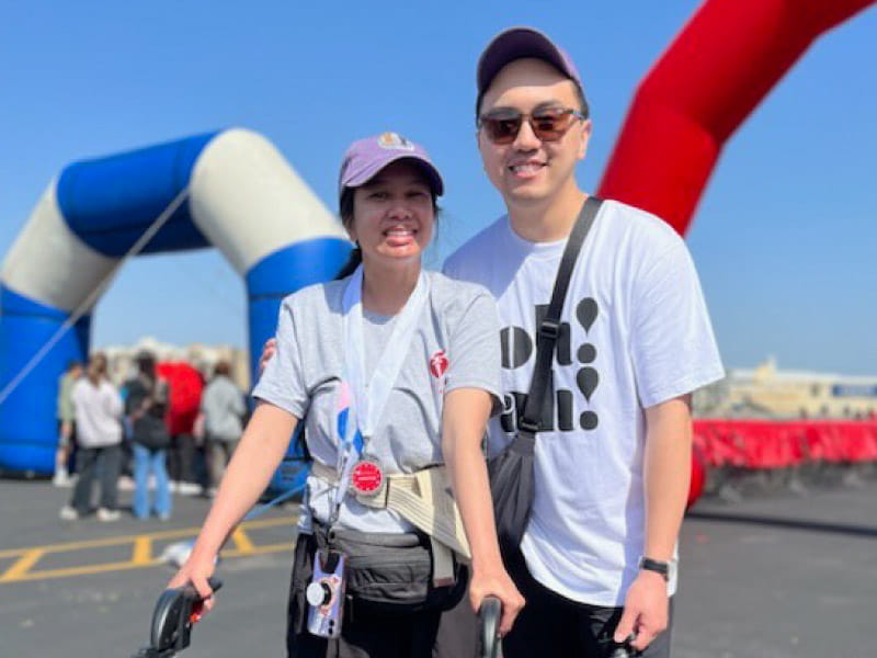 Stroke survivor Precious Guan (left) and her partner, Gil Navarro. (Photo courtesy of Precious Guan)