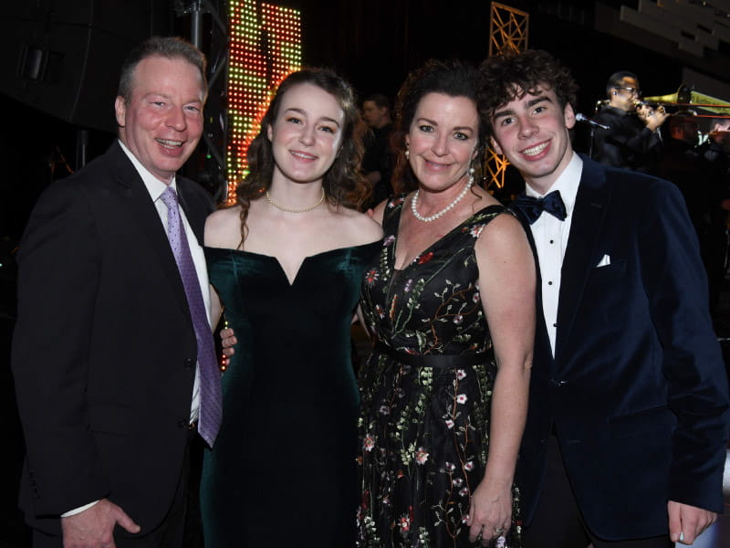 The Krejci family, from left: Mike, Sara, Virginia and Joe. When Joe was 13, his heart stopped as he ran a 100-yard dash during gym class. (Photo courtesy of the Krejci family)