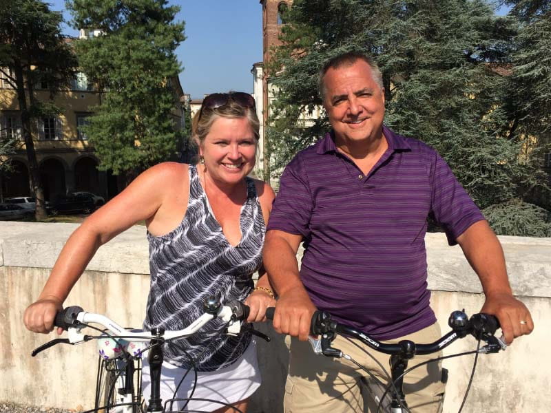 Suzanne (left) and Dori Monson in Italy in 2017. Suzanne gave Dori CPR when he went into cardiac arrest in 2022, which gave their family the priceless gift of more time together before he died. (Photo courtesy of the Monson family)