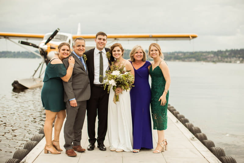 Dori and Suzanne Monson celebrating the wedding of their oldest daughter in 2018. From left: Keegan Monson, Dori, Quinn Dillon, Kelsey Dillon, Suzanne and Haley Monson. (Photo courtesy of Brynna Kathleen Photography)