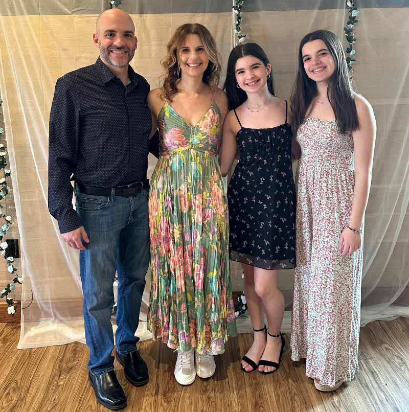 The Padron family is planning a CPR training session for their extended family. From left: Luis, Beth, Eliana and Rebecca. (Photo courtesy of the Padron family)