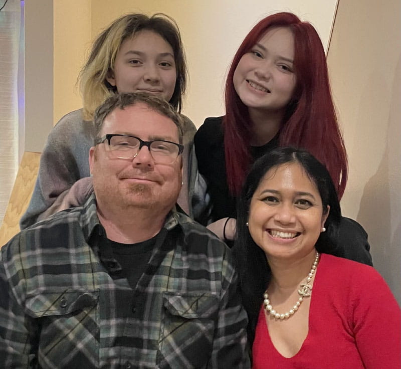 The Laytham family, clockwise from left: Chris, Jocelyn, Vera and Amelia. (Photo courtesy of Amelia Laytham)