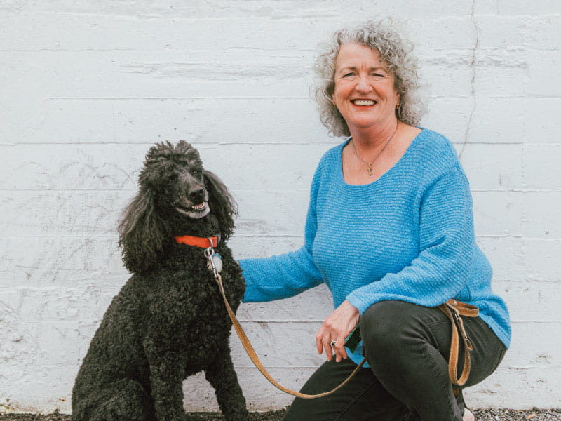 Stroke survivor Katie McCarron with her dog, Winnie. (Photo courtesy of Katie McCarron)