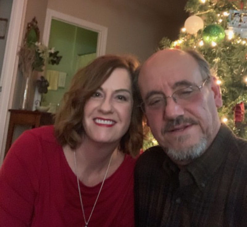 Holly Page (left) celebrating Christmas with her boyfriend, Marc. (Photo courtesy of Holly Page)