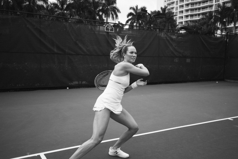 Danielle Collins in action at Wimbledon. (Photo by New Balance)