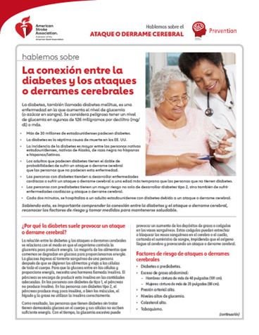 portada del recurso Hablemos sobre el ataque o derrame cerebral: La conexión entre la diabetes y el ataque o derrame cerebral