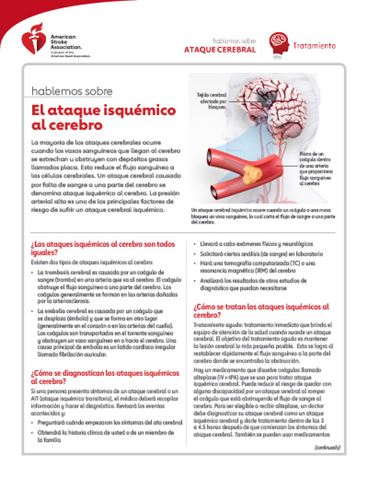 portada del recurso Hablemos sobre el ataque o derrame cerebral: Ataque o derrame cerebral isquémico