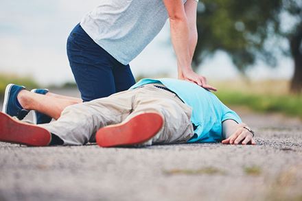 cardiac arrest emergency giving CPR cardiac arrest emergency giving CPR