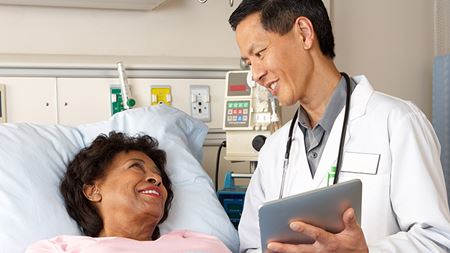 doctor with hospital patient doctor with hospital patient