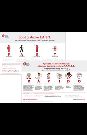 Póster Reconozca un accidente cerebrovascular con el método FAST